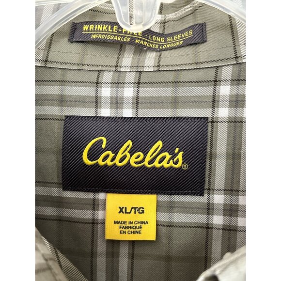 Cabela’s Men’s XL Wrinkle-Free Plaid Button-Down Shirt – Long Sleeve 100% Cotton - Picture 2 of 6